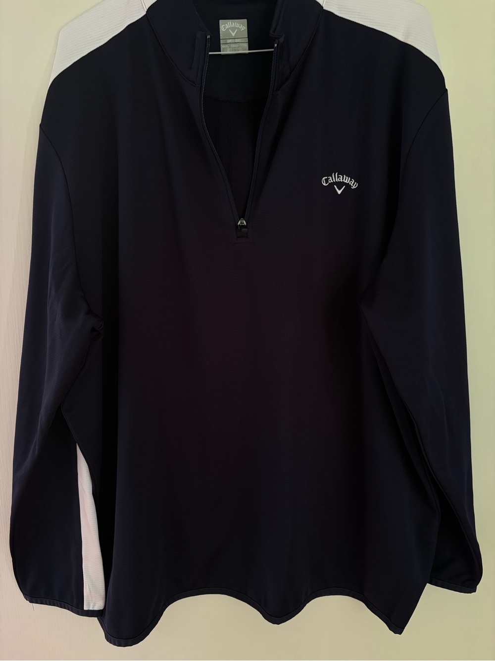 Callaway Purple and White Opti-Dri Performance Pullover 1/4 zip
